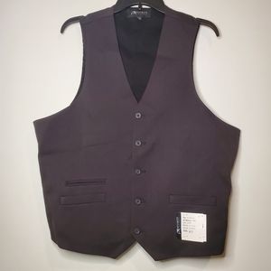 Affinity Apparel 5 Button Up Vest 44R Slate Grey